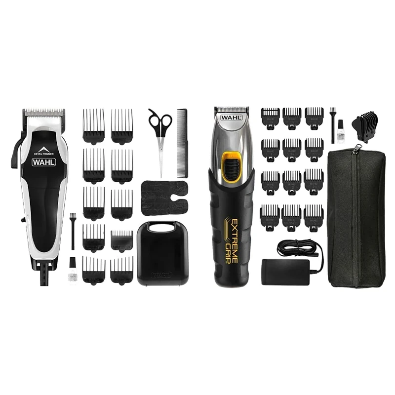 Wahl Clip 'N Trim II Hair Clipper With Integrated Trimmer, Extreme Grip Hair Trimmer for Men, Nose Hair Trimmer, Stubble Trimmer, Male Grooming Set