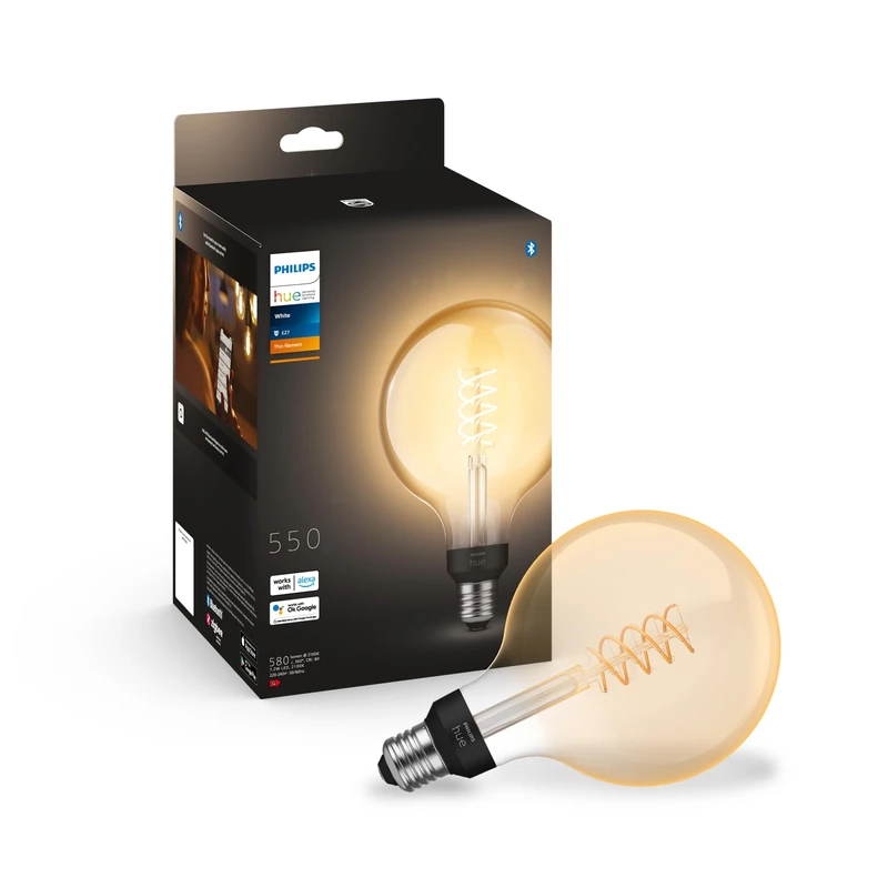 Philips Hue White Filament Globe E27 G125