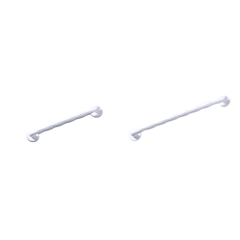 NRS Healthcare Natural Grip Grab Rail - 45 cm (18 inch) Length - White & Natural Grip Grab Rail - 60 cm (24 inch) Length, White