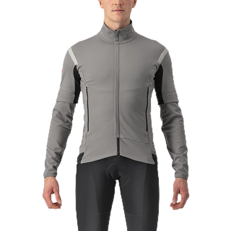 Castelli 4522510 Perfect RoS 2 Convertible JAC Men's Jacket Nickel Gray/Travertina Grey XS