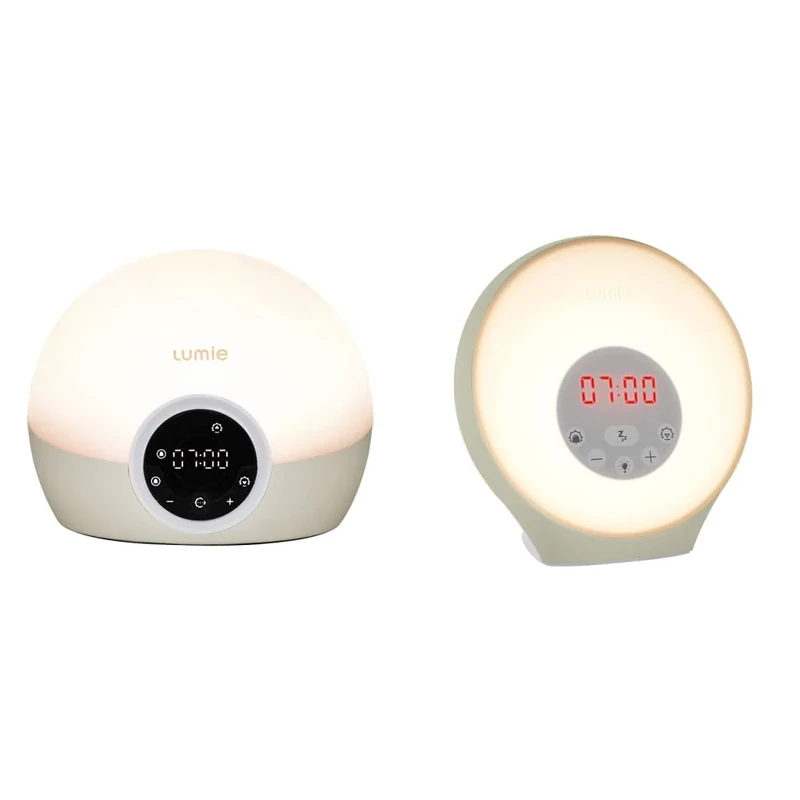 Lumie Bodyclock Spark 100 - Wake-up Light Alarm Clock with Sleep Sunset & Sunrise Alarm - Sunrise Wake-up Alarm, Sunset Sleep Feature, Sounds & Mood Lighting