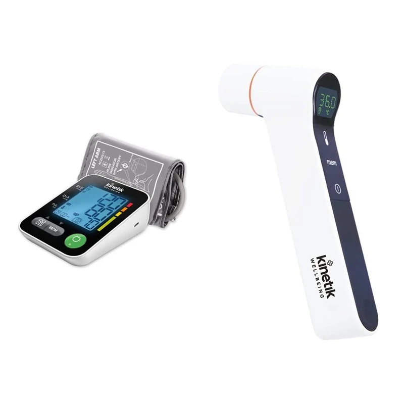 Kinetik Wellbeing Advanced Blood Pressure Monitor & Ear and Non-Contact Thermometer – Used by The NHS – Which? Best Buy 2021 – in Association with St John Ambulance
