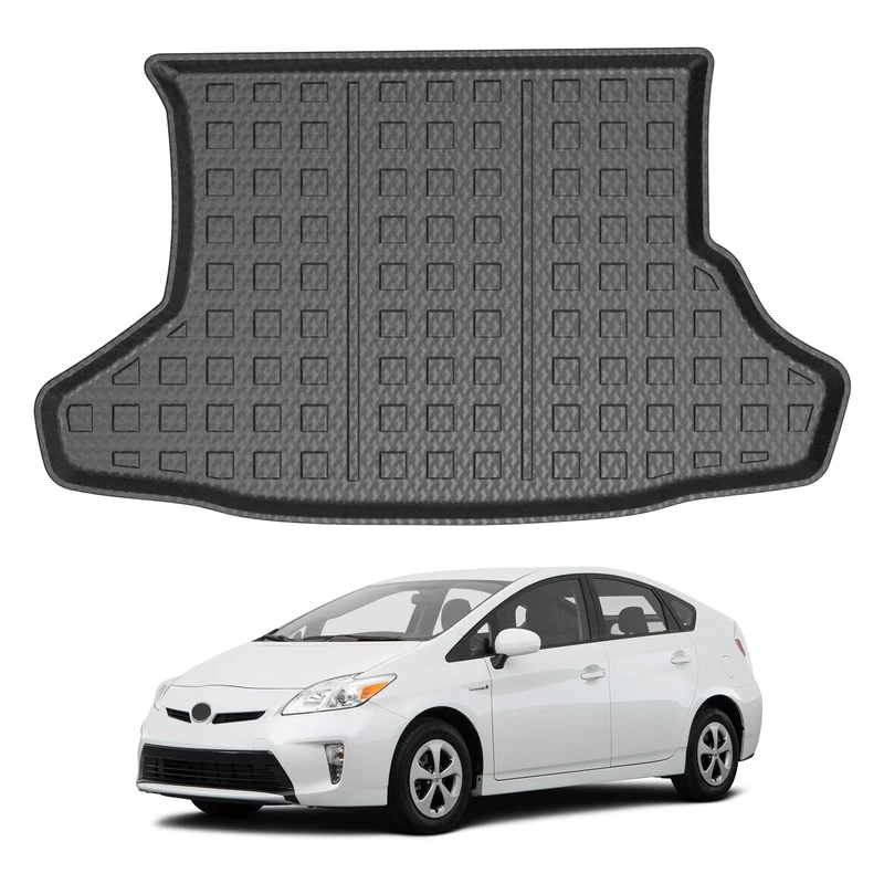 Mixsuper Custom Fit for Cargo Liner 2010-2011 Toyota Prius Base, 2012-2015 Toyota Prius Two/Three/Four/Five All Weather Rear Cargo Trunk Floor Mat