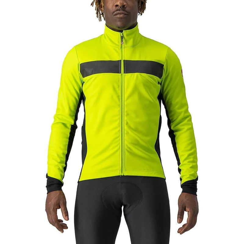 CASTELLI 4521503-383 RADDOPPIA 3 JKT Jacket Men's ELECTRIC LIME/BLACK REFLEX Size M
