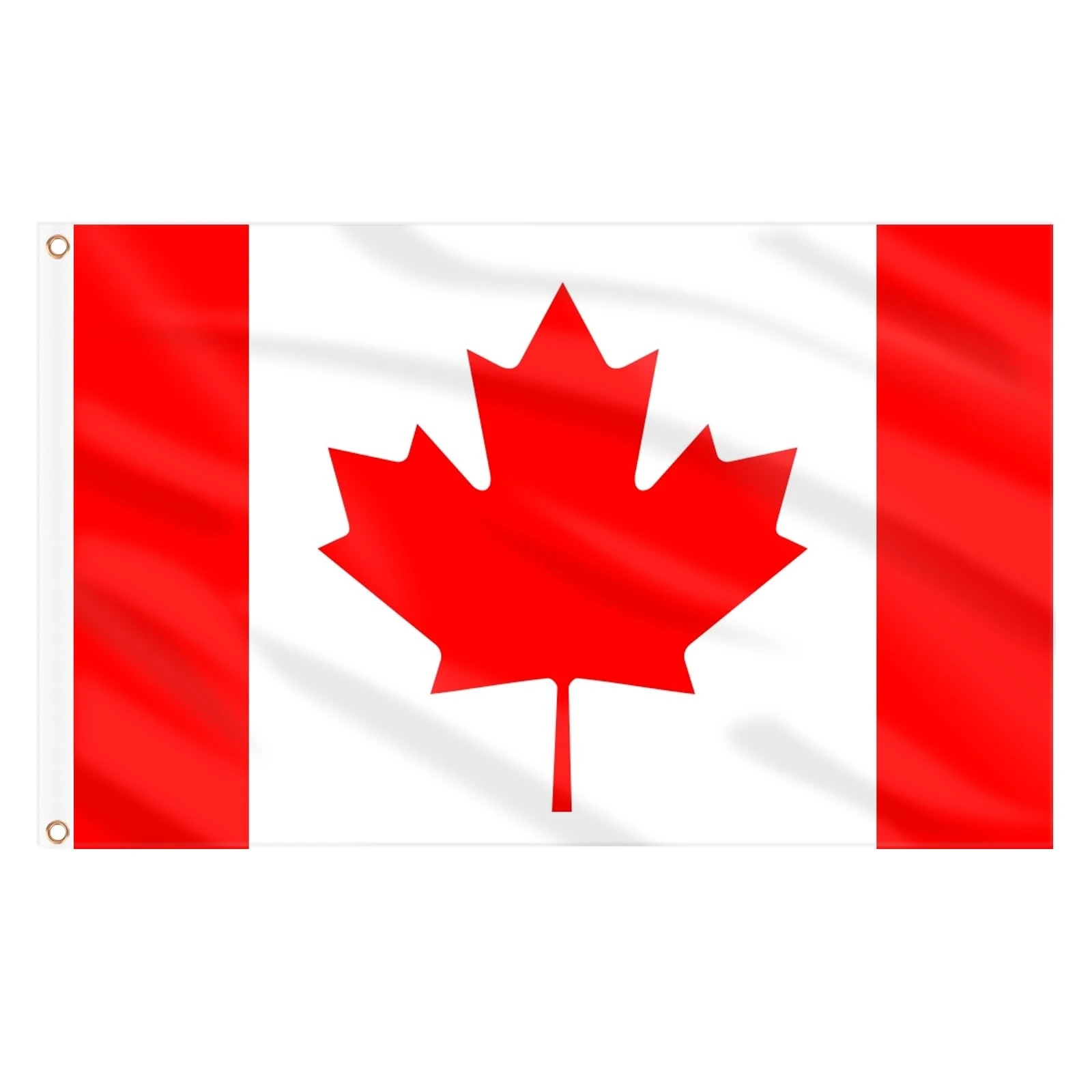 AhfuLife Canada Flag 5ft x 3ft for Party Decorations, 1Pcs Large Canadian Flag Polyester Double Side with Brass Eyelets for National Day World Cup Football Garden Street Indoor Outdoor