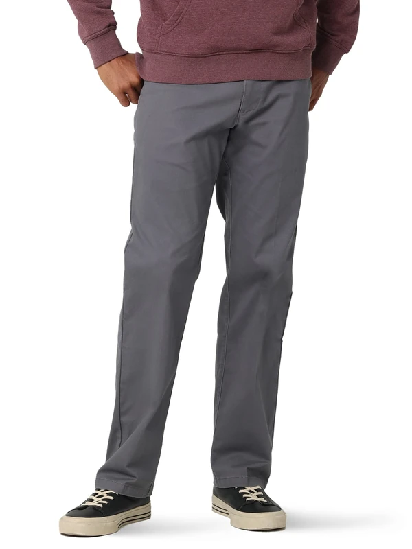 Lee Men's Performance Series Extreme Comfort Straight Fit Pant, Painter Gray, 40W x 32L