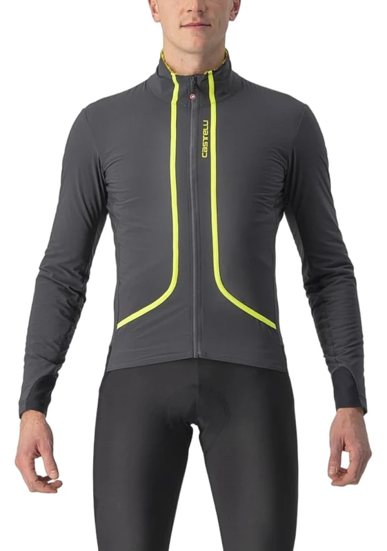 CASTELLI 4522508-030 FLIGHT JACKET AIR Men's Jacket Dark Gray/Electric Lime 3XL