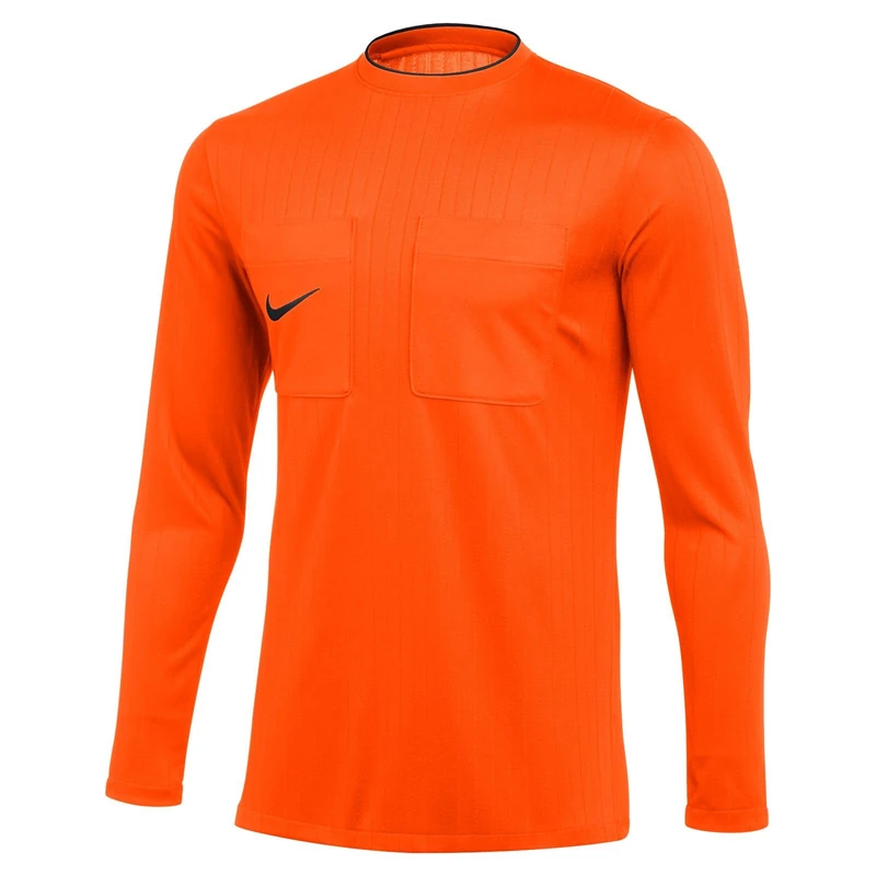 NIKE DH8027-819 M NK DF REF II JSY LS T-Shirt Men's Safety Orange/Black Size S - Image 1