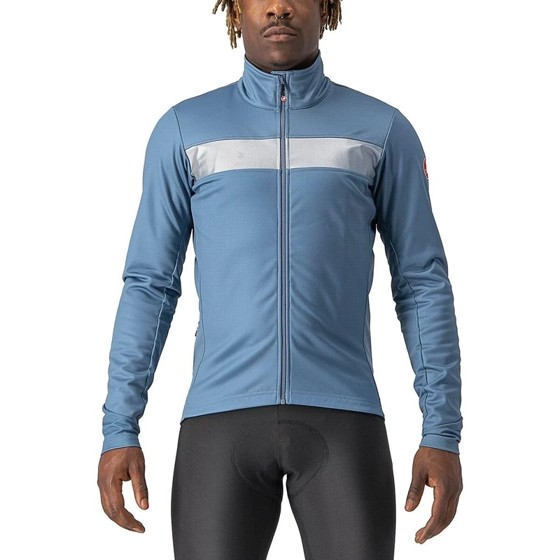 CASTELLI 4521503-473 RADDOPPIA 3 JKT Jacket Men's STEEL BLUE/BLUE REFLEX Size XXL