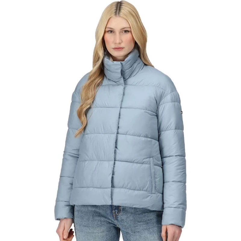 Regatta Raegan Women's Baffled/Quilted Jackets, Ice Grey, 18