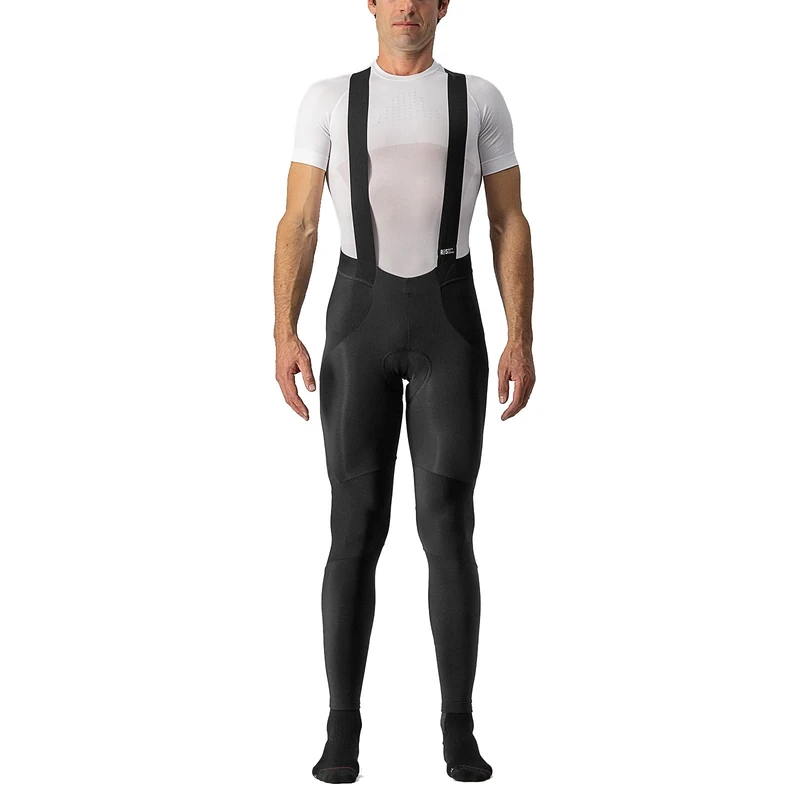 CASTELLI Men's Overtaking ROS Bibtight Compression Pants, Black, XS - Image 1