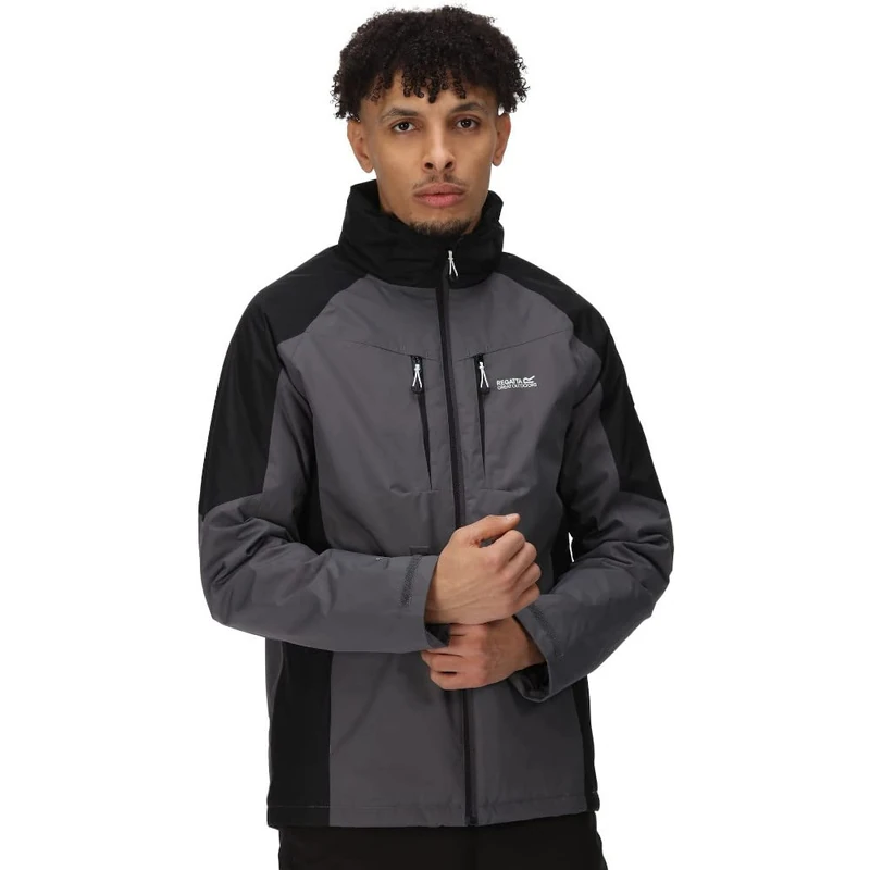 Regatta Men's Winter Calderdale Jackets Waterproof Insulated, DkGrey/Black, S UK