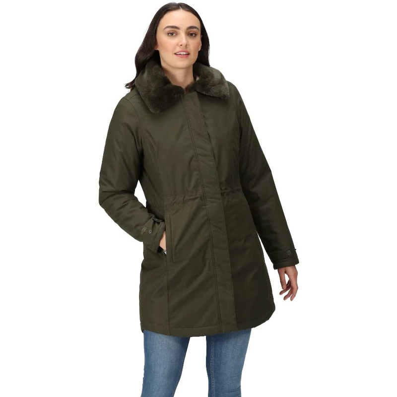 Regatta Women's Renata Jackets Waterproof Insulated, Dark Khaki, 8 UK