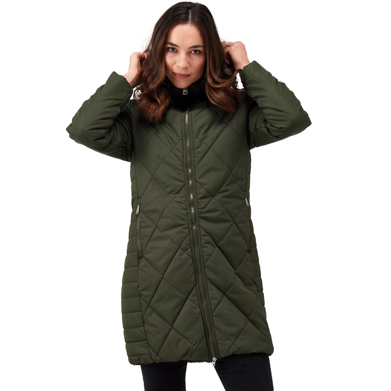 Regatta Womens Fritha II Insulated Parka Jacket - Dark Khaki - 8