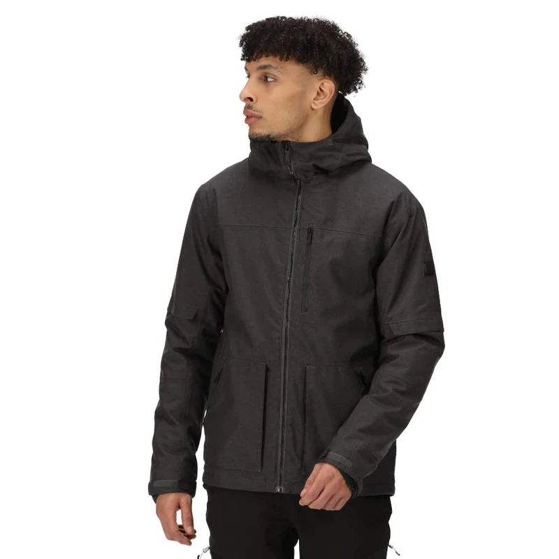 Regatta Mens Highside VII Waterproof Jacket (L) (Dark Grey)