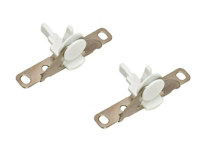 1 Pair x Genuine Hafele INDAUX Supra Metal Drawers Side Front Fixing Brackets (White)