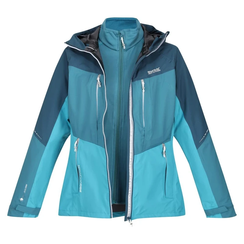 Regatta Women's Carletta Vii 3 in 1s, RflLake/Drgn, 20 UK