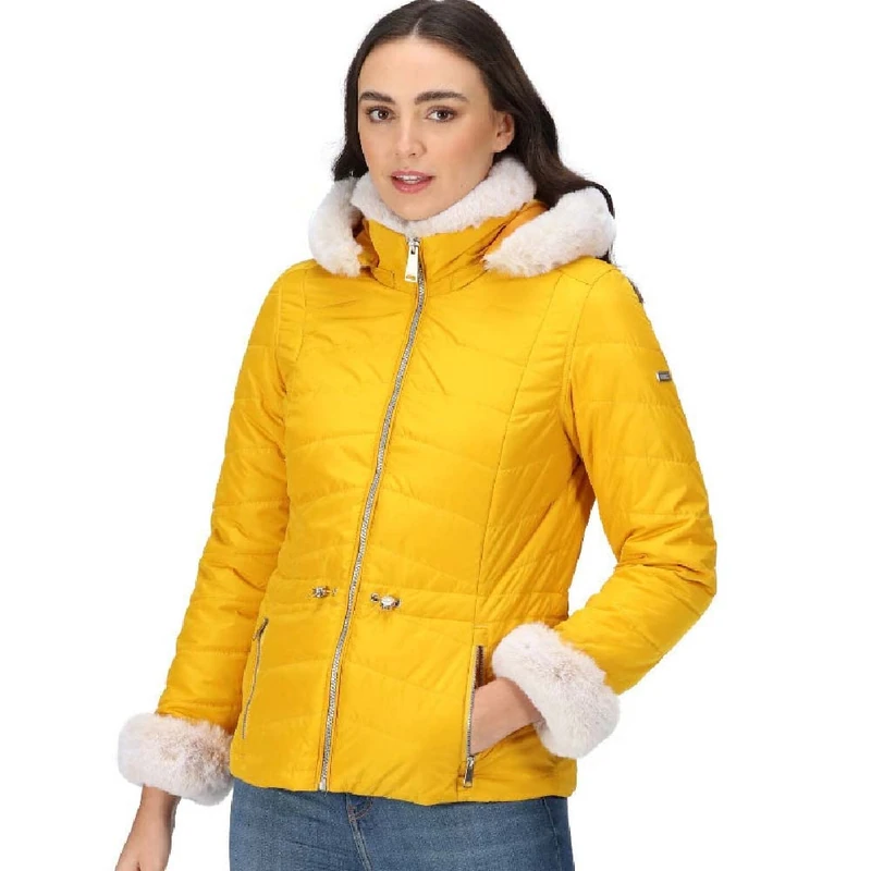 Regatta Womens/Ladies Willabella Faux Fur Trim Jacket (18 UK) (Sunset)