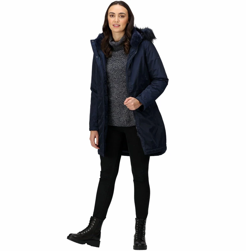 Regatta Womens Lyanna Waterproof Parka Jacket - Navy - 14