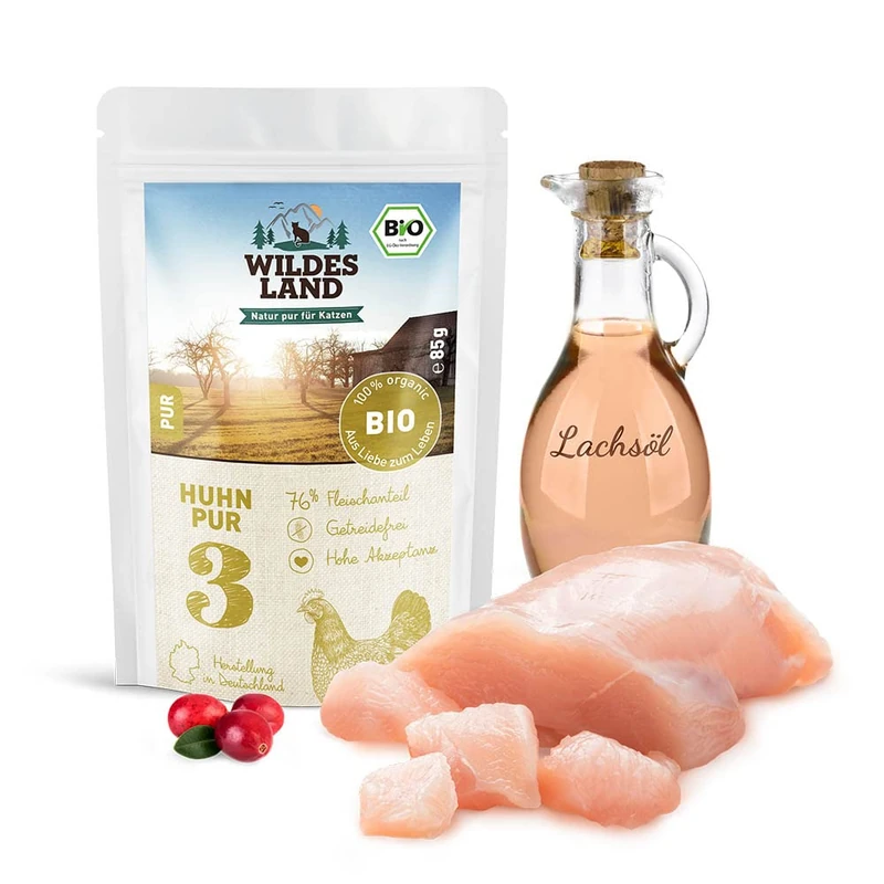 Wildes Land Wet Food Cat Flavor Chicken 12X85 Gr