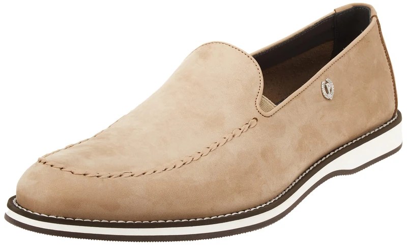Pollini Men's Sb10252g1gul0104 Driving Style Loafer, Beige, 11 UK - Image 1