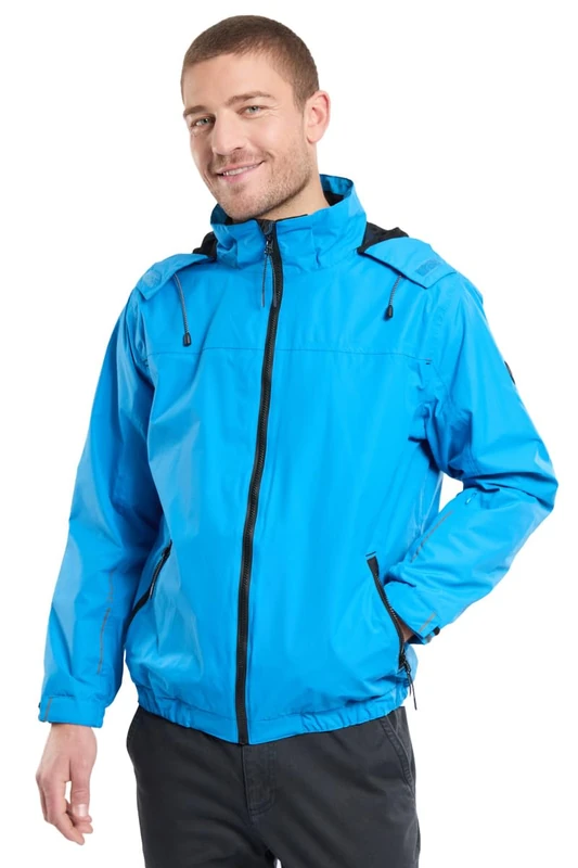 Bermudes Men's Handtech Jacket Waterproof Coat, Turquoise, M