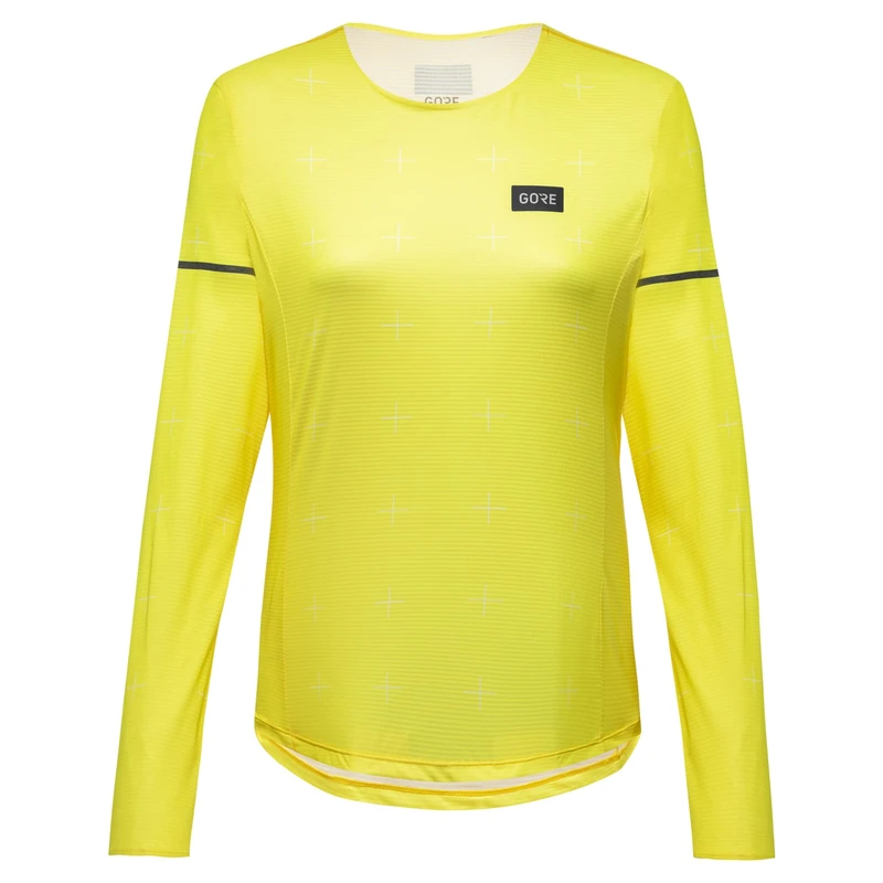 GORE WEAR Women's Breathable Shirt, Contest, Comfortable Long-sleeved Functional shirt, Quick-drying, Washed Neon Yellow, 38