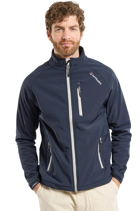 Bermudes Sealand Softshell Jacket, Navy, S for Men, Marine, S