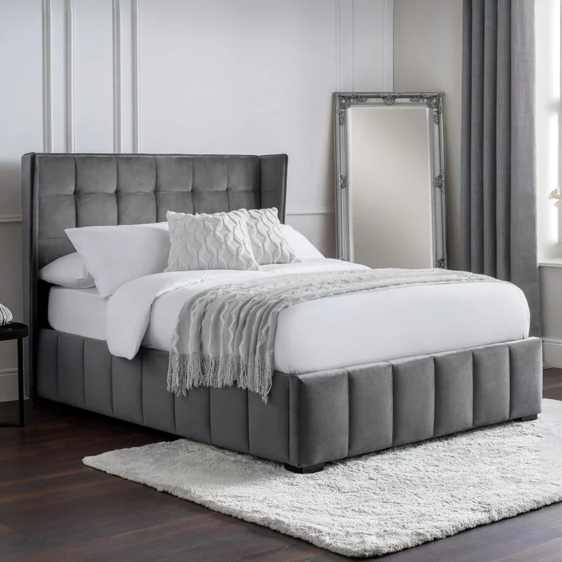 Julian Bowen Gatsby Bed 150Cm - Light Grey