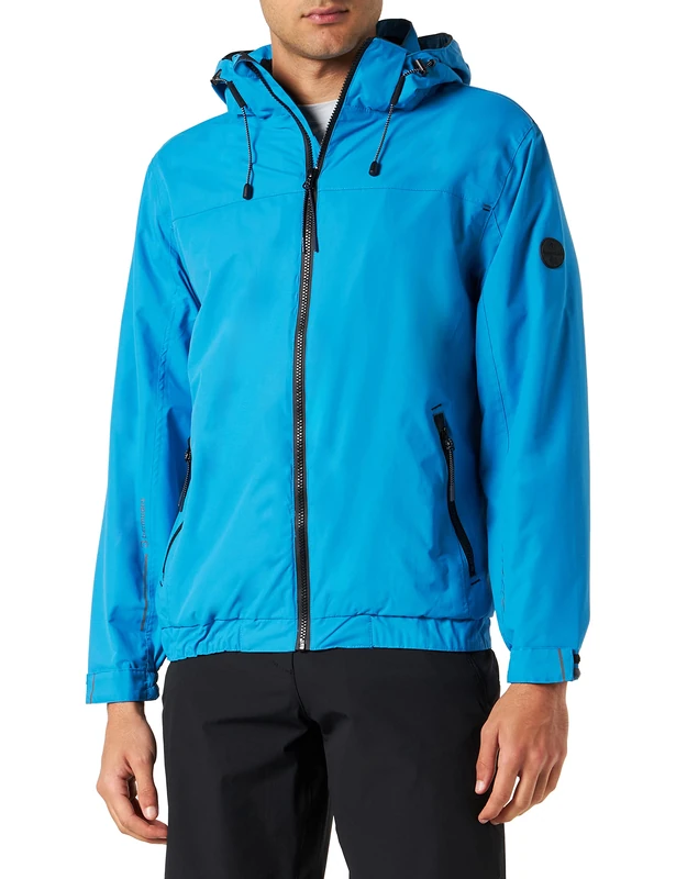 Bermudes Men's Handtech Jacket Waterproof Coat, Turquoise, L