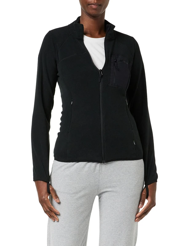 Bermudes MORGAT Women's Fleece Jacket, Black, 46, Black, UK 18 - Image 1