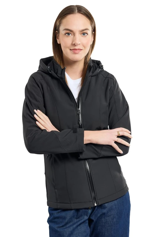Bermudes Women's Sitia Softshell Fleece, Black, M - Image 1