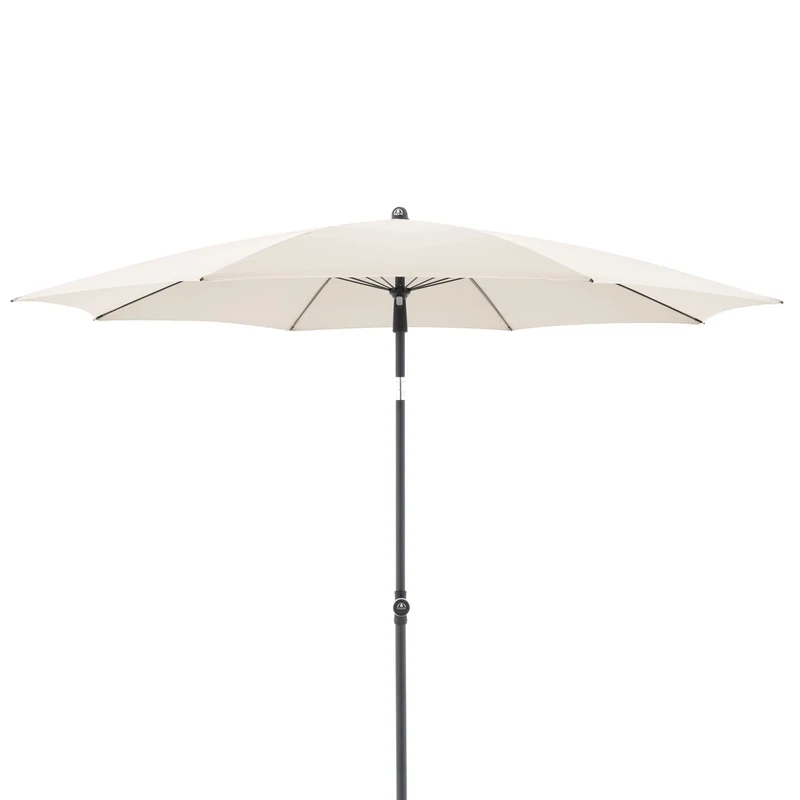 Doppler Rethink Parasol 200 cm Natural - Round Umbrella for Balcony & Patio - Sustainable, Weatherproof - Tilting Garden Umbrella with Hand Opener & Cover