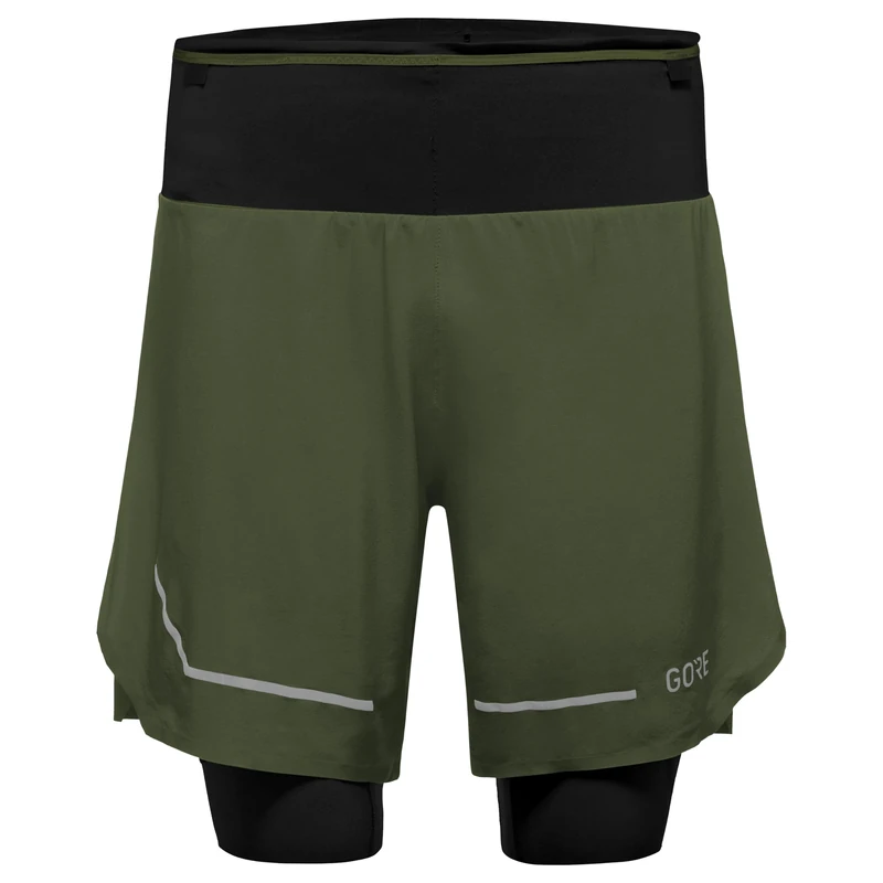GOREWEAR Ultimate 2in1 Shorts Mens, Utility Green, L