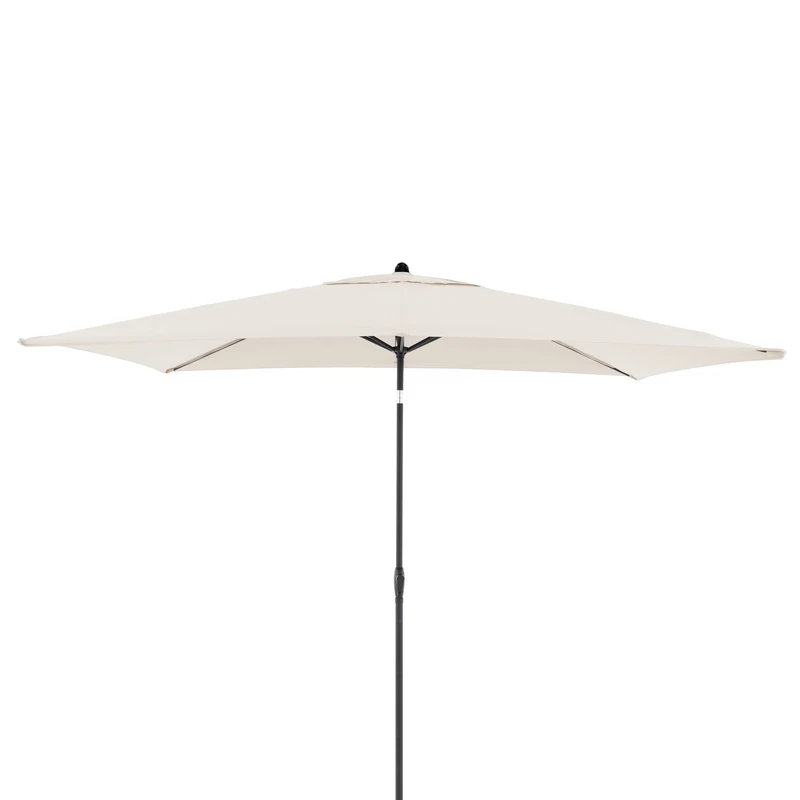 Doppler Jack Parasol 300 x 200 cm in Natural – Rectangular Parasol for Balcony and Patio – Folding Umbrella – Large Balcony Parasol – Crank Umbrella – Tilting Garden Umbrella