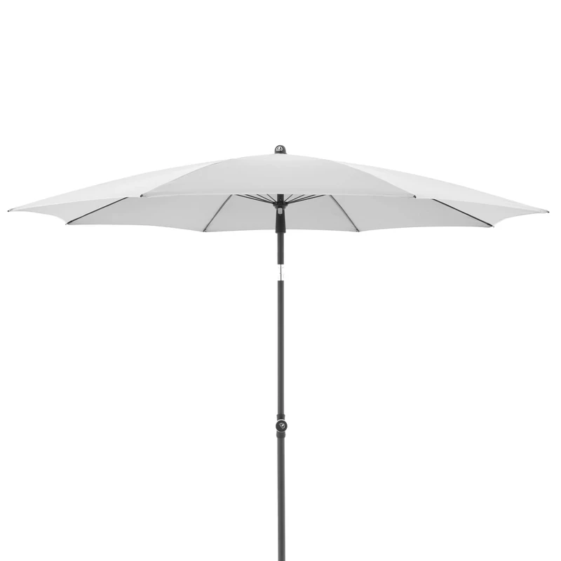 Doppler Rethink I Sun Shade 200 cm in Light Grey I Round Tilt for Balcony and Terrace I Sustainable I with Hand Opening I with Cover - Image 1