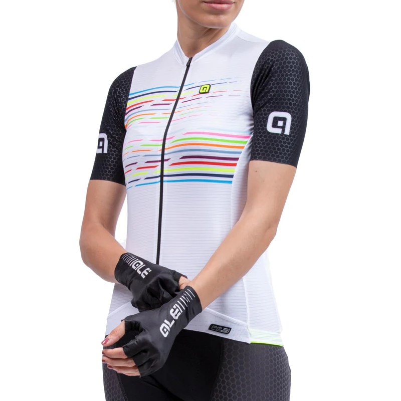 Alé Cycling Women's PRS Logo Short Sleeve Jersey, White, L