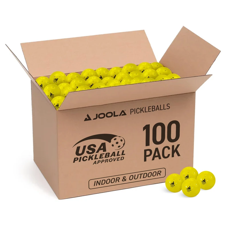 JOOLA Pickleball Primo Balls 3 Star Outdoor and Indoor Play Balls with USAPA Certification, 26 g, 74 mm Diameter, Yellow, Pack of 100 - Image 1