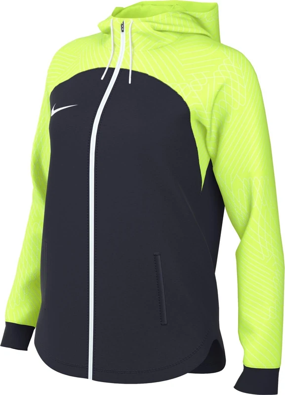 NIKE DR2573-452 W NK DF STRK23 HD TRK JKT K Jacket Women's OBSIDIAN/VOLT/BARELY VOLT/WHITE Size XS
