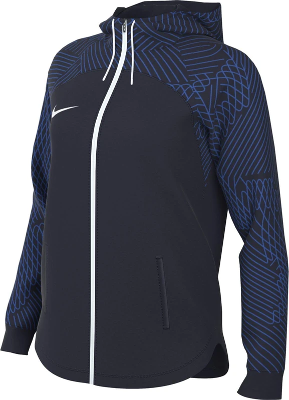 NIKE DR2573-451 W NK DF STRK23 HD TRK JKT K Jacket Women's OBSIDIAN/OBSIDIAN/ROYAL BLUE/WHITE Size XS