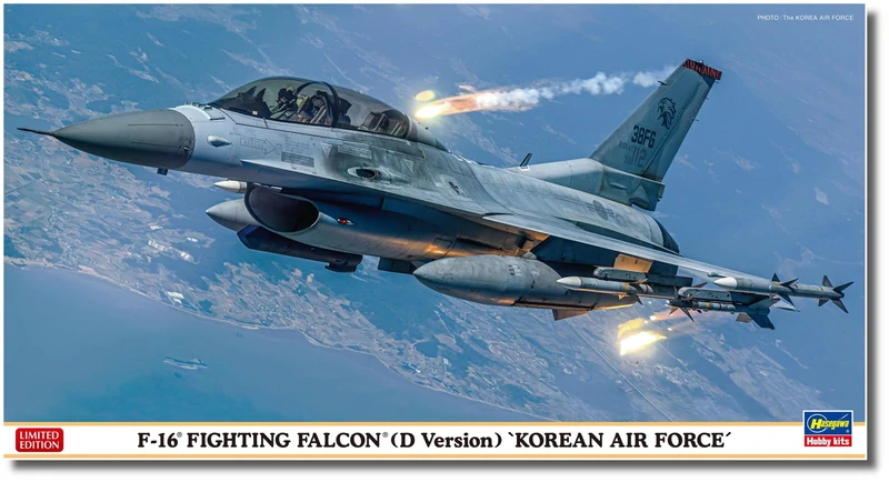 Hasegawa 607512-1/48 F-16 Fighting Falcon Korean Air Force - 1:48 Scale