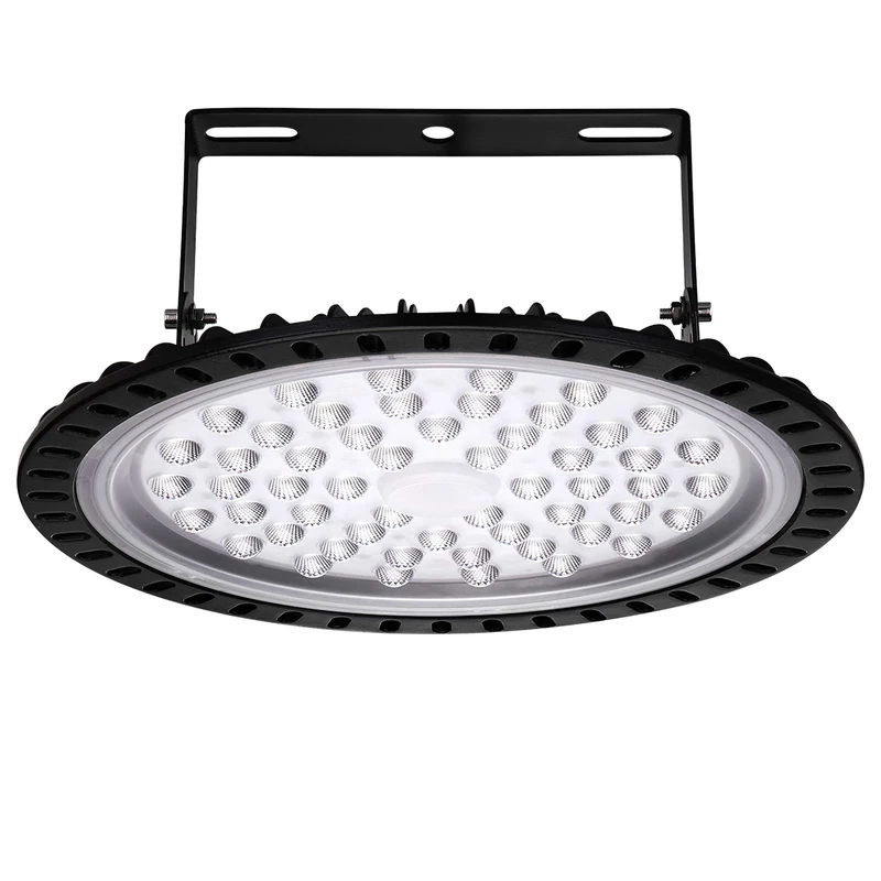 SANFOU UFO LED High Bay Light, 100W Industrial, IP65 Waterproof Workshop, Ultra Thin Warehouse Lighting, 6000K-6500K Cool White Commercial for Home, Use - Image 1