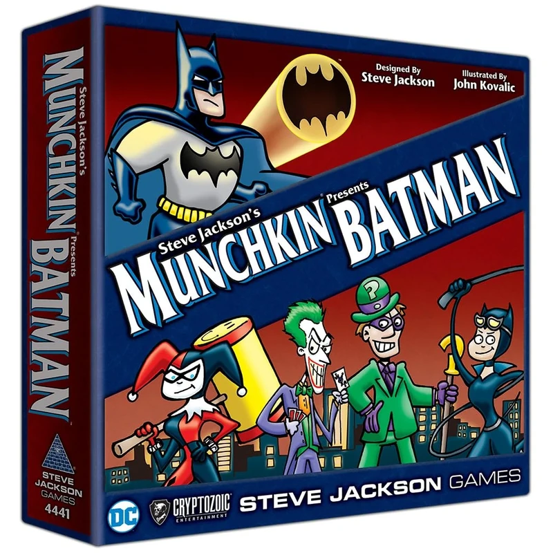 Steve Jackson Games | Munchkin Presents Batman | The Mischievous Fast-Paced Card Game Featuring Iconic Super-Villains for 3 to 6 Players | Ages 10 and Up | English
