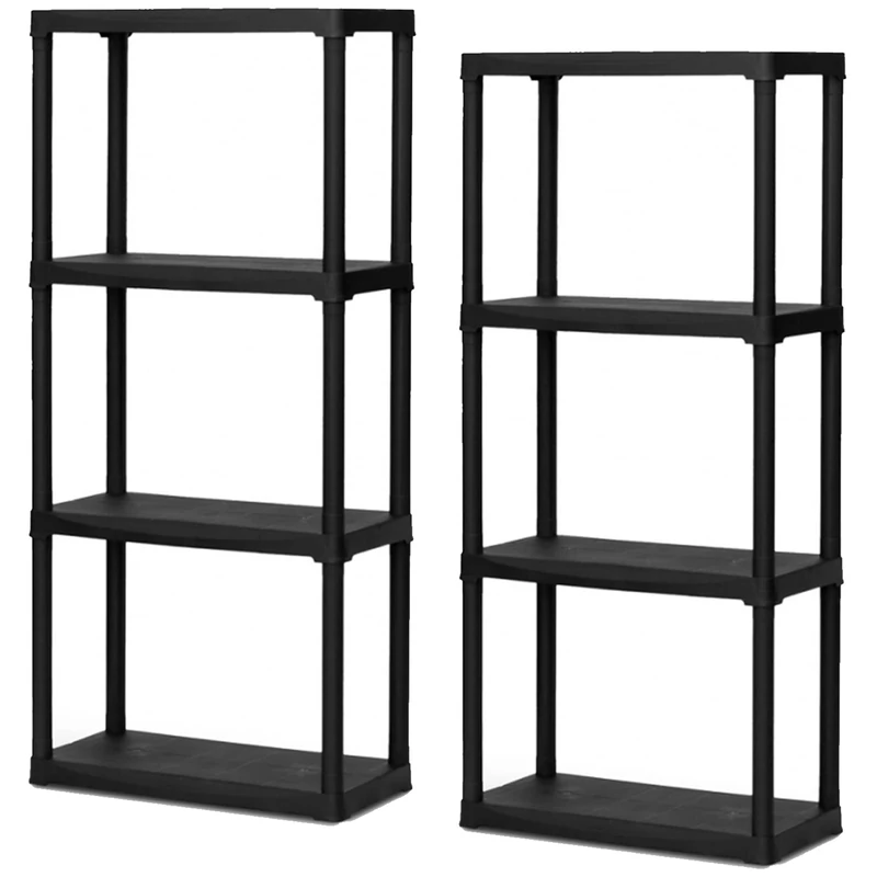 Well Home Mobiliario & Decoración Set of 2 x Modular Shelves with 4 Plastic Shelves