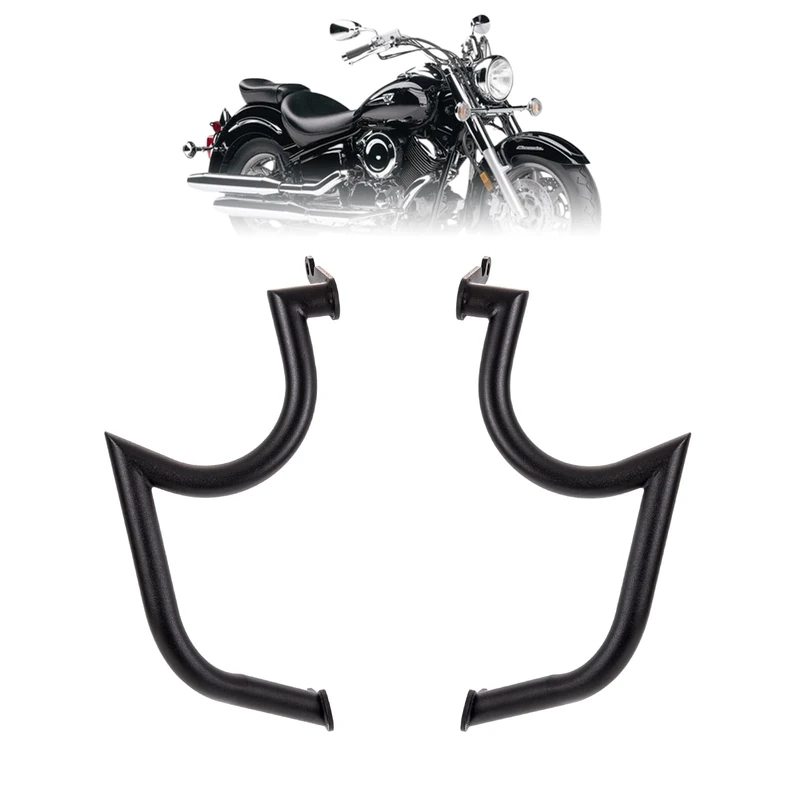 Kinglemc Engine Guard Highway Freeway Crash Bar for Yamaha Vstar Xvs 1100 Classic Custom Silverado (Mustache Black)