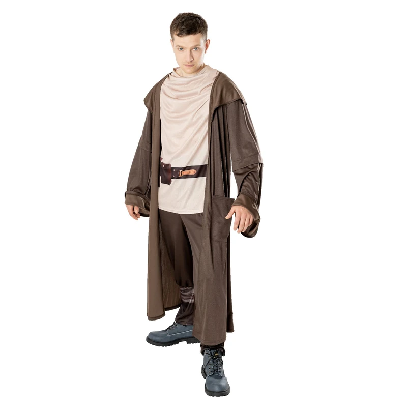 Rubies Star Wars Obi Wan Kenobi Adult Costume with Robe Top Trousers Brown