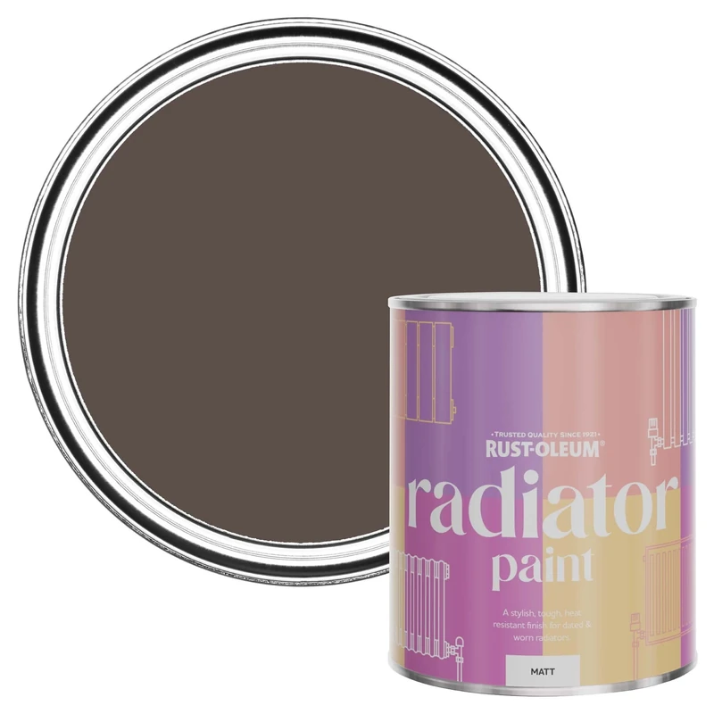 Rust-Oleum Brown Radiator Paint in Matt Finish - River's Edge 750ml
