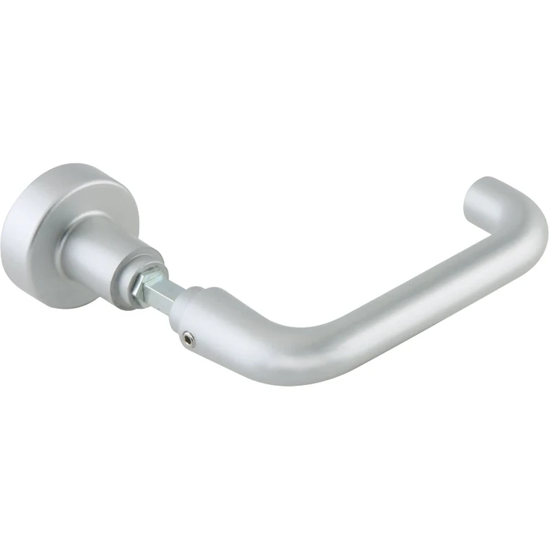 Dorma Glas Handle Set (Interchangeable Fitting) for Glass Doors, Round Door Handle, with Interchangeable Pin Glass Door Fitting, Aluminium Silver Anodised