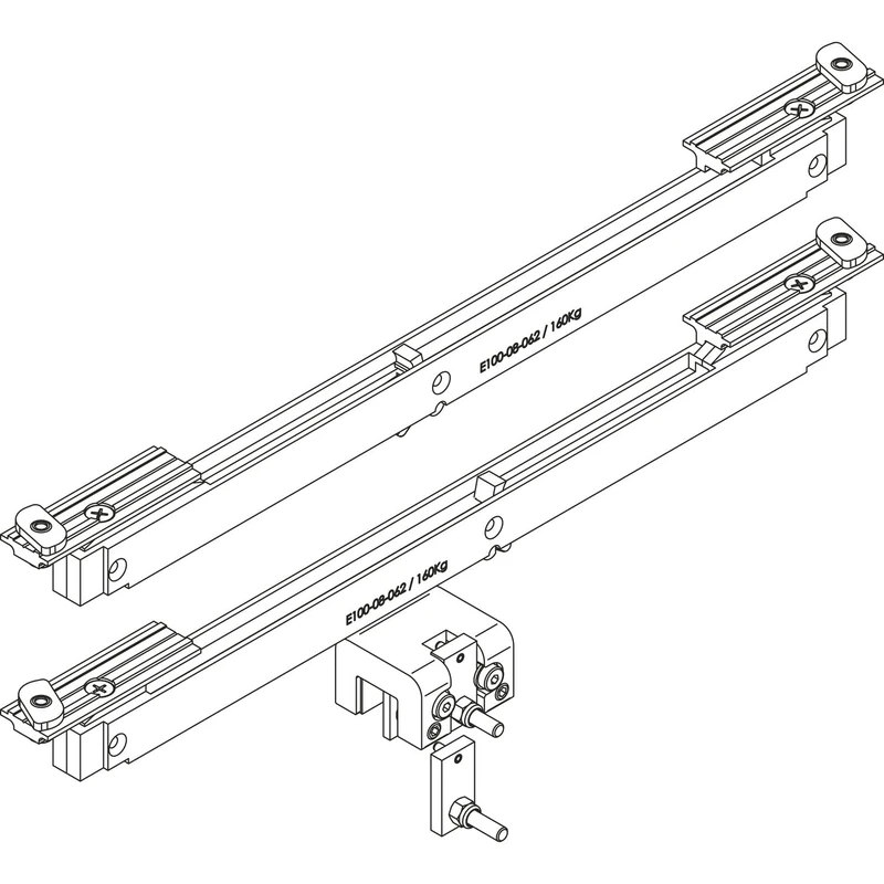 Dorma Glas MUTO 150 Feed Dampening (Sliding Door Damper) Dormotion Set, Glass Thickness 8-13.5 mm, Wing Weight up to 150 kg, Plastic/Steel - Image 1