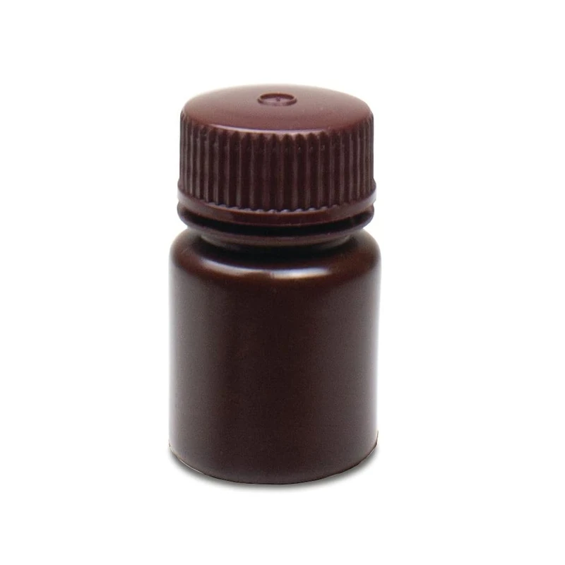 United Scientific™ 33461 | Laboratory Grade HDPE Wide Mouth Amber Reagent Bottle | Designed for Laboratories, Classrooms, or Storage at Home | 30mL (1oz) Capacity | Pack of 72 - Image 1
